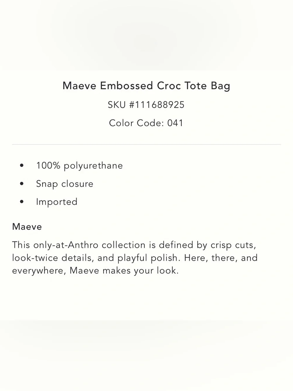 NWT new Anthropologie Maeve embossed croc tote bag navy blue huge